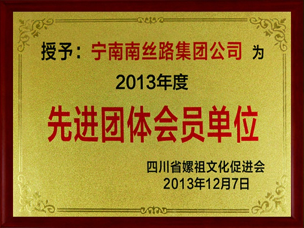 先进团体会员单位证书