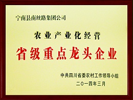 省级重点龙头企业证书